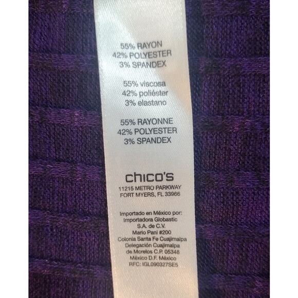 Chico's Zenergy 2-Piece Duster Cardigan & Tank Set, Purple, Sz 2 (12) - Picture 7 of 8